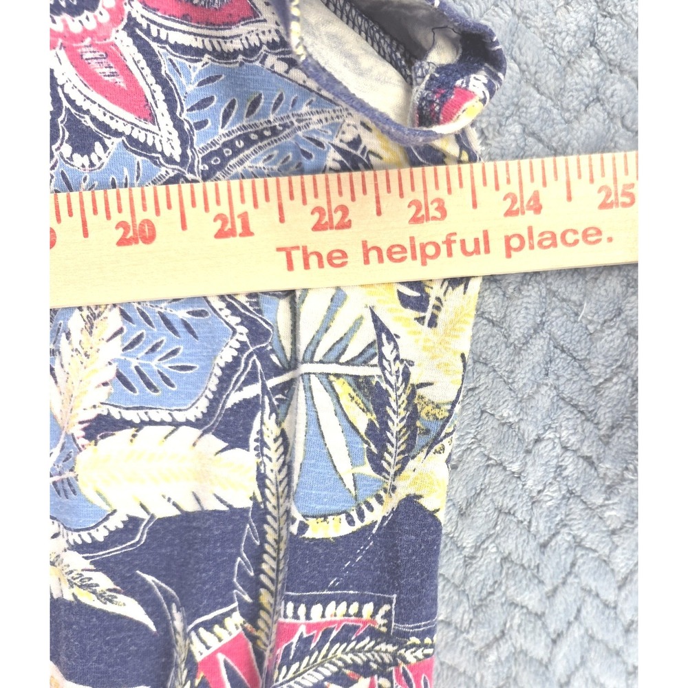 T by Talbots Womens 3XP Drawstring Waist Cap Sleeve Floral Dress Cabincore Boho - Picture 7 of 10